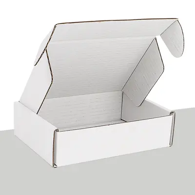 White Tab Locking Literature Mailers shown as a finished custom-printed pack